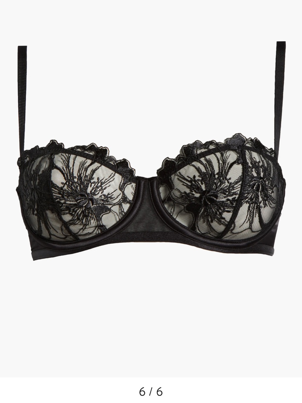 Etam Amaryllis Demi sheer embroidery bra- sz 32D